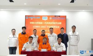 招商工業(yè)海門(mén)基地新一代風(fēng)電安裝平臺(tái)項(xiàng)目出塢下水