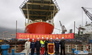中集長宏承接首艘DSV項(xiàng)目潛水支持船塢修完工離廠